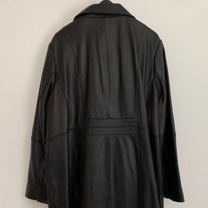 Anne Klein Black Leather Jacket 2XL